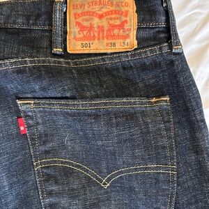 Levi’s 501 Heritage Dark Wash Jeans W38 L34 Button Fly